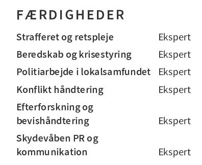 politibetjente færdigheder